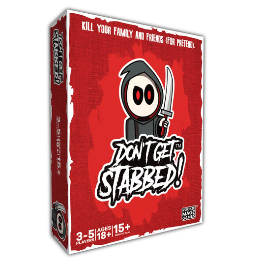 Don't Get Stabbed!: The Party Game Where You Get to Kill Your Family and Friends (for Pretend). Exciting Card Game for Adults and Horror Gift for Scary Movie Fans. Great for Halloween.