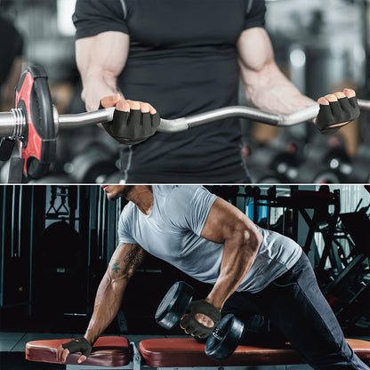 Minimal Weight Lifting Gloves,Short Micro Workout Gloves Grip Pads with Full Palm Protection & Extra Grip for Men Women Weightlifting,Gym,Exercise Training