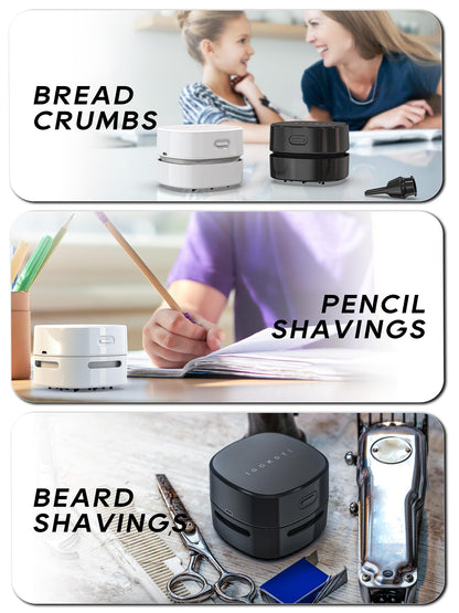 IGOKOTI Desk Vacuum, Mini Vacuum Cleaner, Tabletop Vacuum Cleaners Battery Operated Handheld Design (no Battery Included)