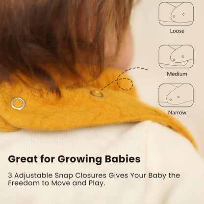 Konssy Muslin Baby Bibs 10 Pack Baby Bandana Drool Bibs 100% Cotton for Unisex Boys and Girls, Soft Absorbent Set for Teething and Drooling