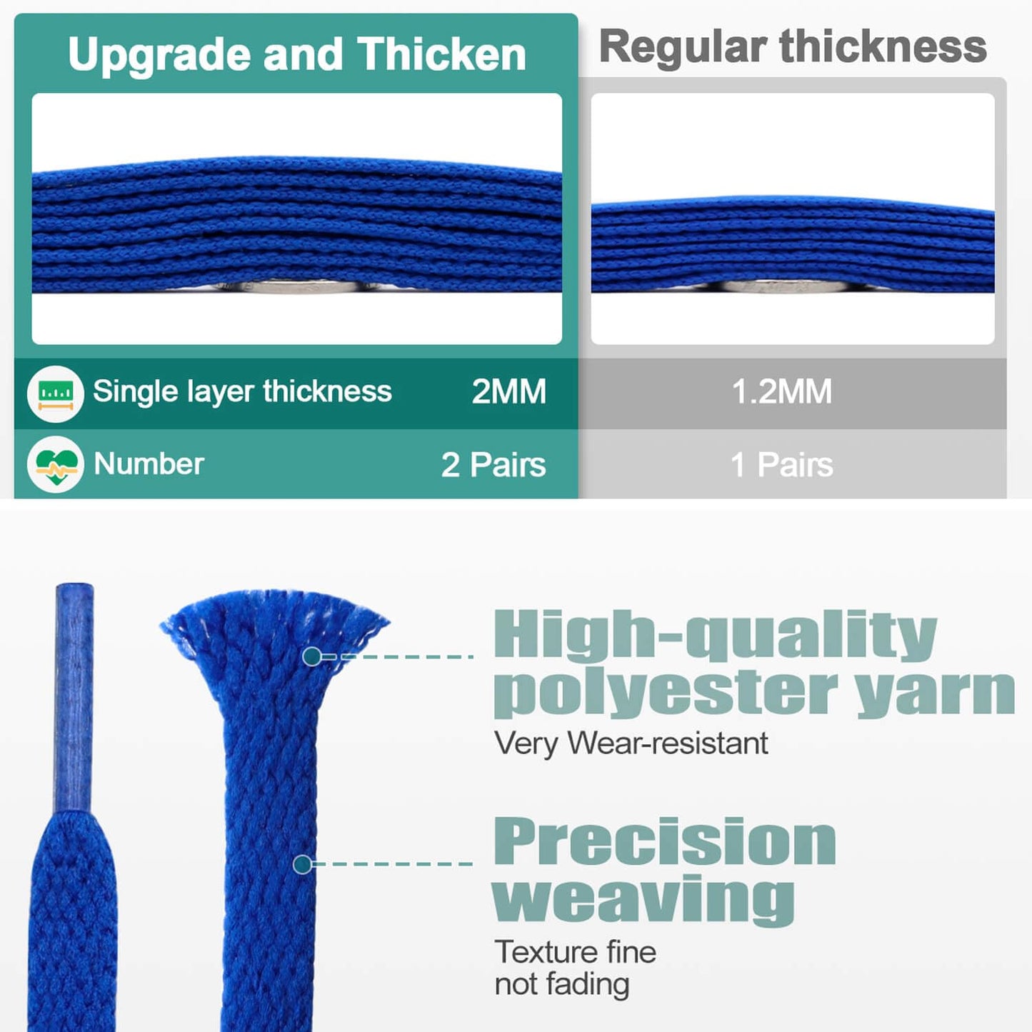 DELELE 2 Pair 63 inch Flat Shoe laces 5/16" Wide Shoelaces for Athletic Running Sneakers Shoes Boot Strings Beige