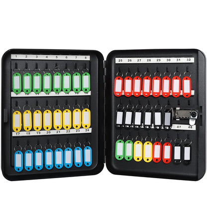 Decaller Large Key Box with Combination Lock, Key Cabinet Wall Mount Lock Box with 48 Hooks, 11 4/5" x 9 1/5" x 3"