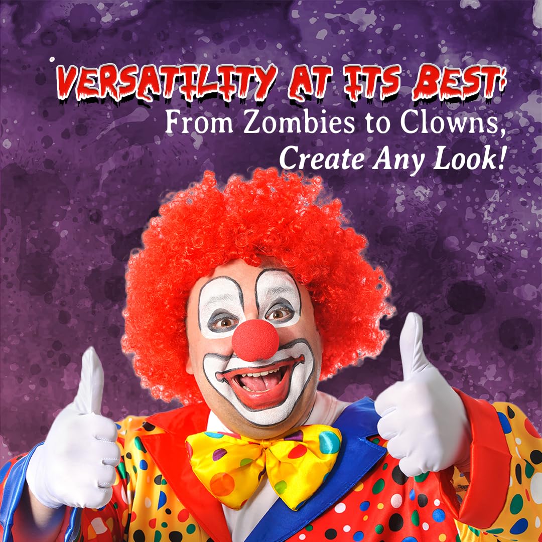 Kangaroo Face Paint Palette Halloween Makeup Kit For Kids - Fake Blood Body Paint Colorful Palette - SFX Makeup Kit for Zombie, Halloween Painting