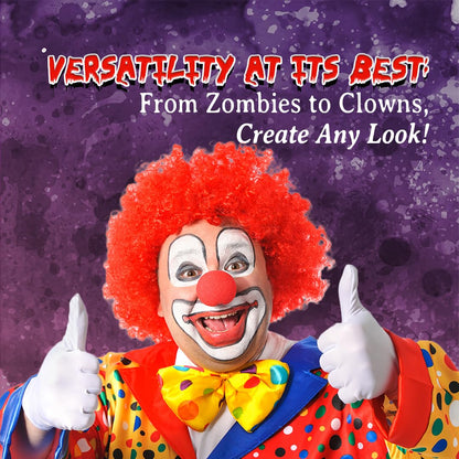 Kangaroo Face Paint Palette Halloween Makeup Kit For Kids - Fake Blood Body Paint Colorful Palette - SFX Makeup Kit for Zombie, Halloween Painting