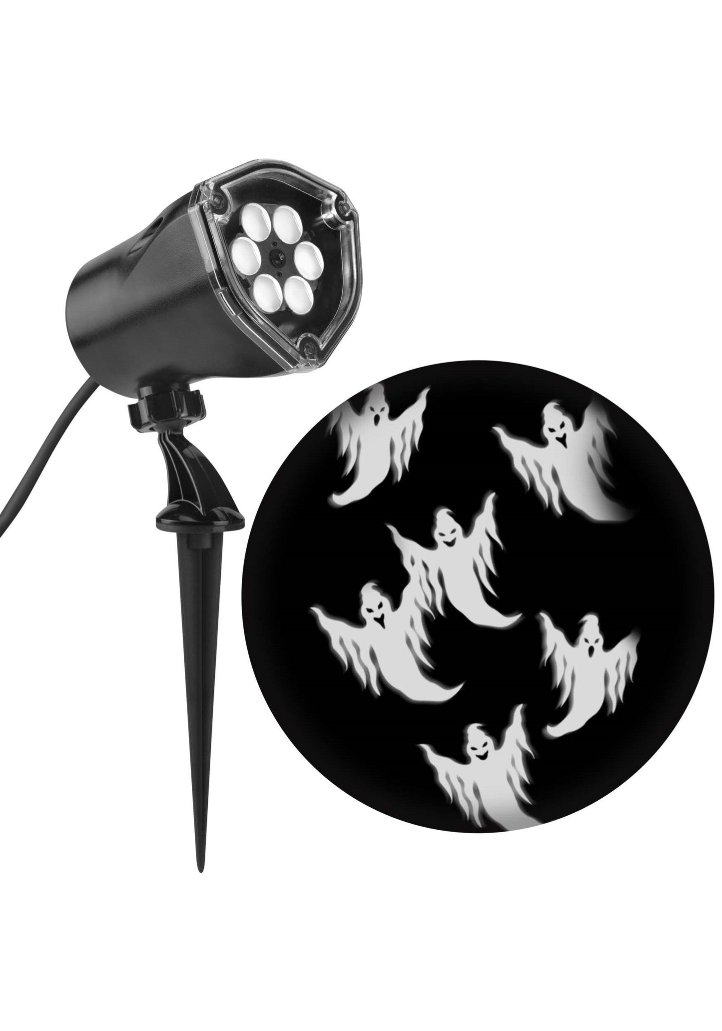 Gemmy Lightshow 59460 Projection Whirl-A-Motion Light Chasing Ghosts Halloween Fall Decoration