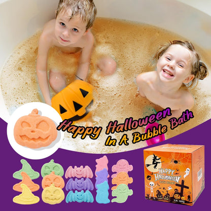 15 Count Halloween Bath Bombs with Pumpkin Bucket, Halloween Spooky Bath Bombs for Kids, Adorable Hallowen Trick o Treat Party Favors for Kids