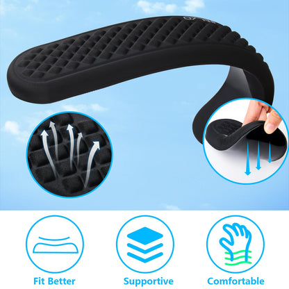 ELZO Wrist Rest for Keyboard and Mouse, Soft Memory Foam Wrist Support, Computer Ergonomic Wrist Support Pad, Non-Slip Wrist Rest for Computer Keyboard, Made Easy Typing & Relieve Wrist Pain(Black)