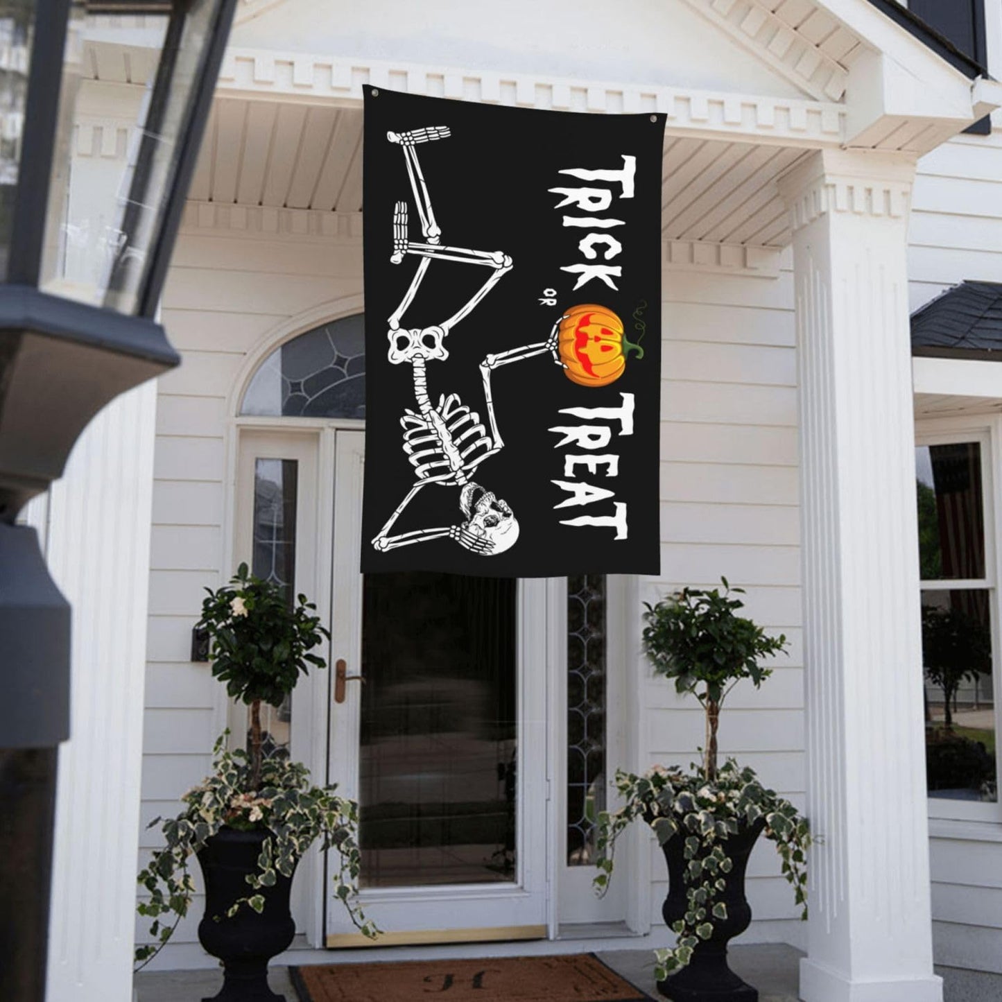 Halloween Skull Flag 3x5 Ft Outdoor Outside With Grommets Indoor Trick Or Treat Flags House Yard Garden Decorations Holiday Banner Sign