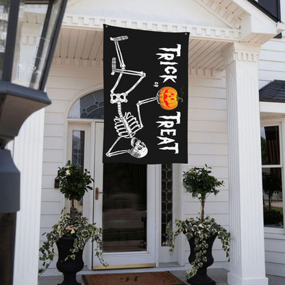Halloween Skull Flag 3x5 Ft Outdoor Outside With Grommets Indoor Trick Or Treat Flags House Yard Garden Decorations Holiday Banner Sign