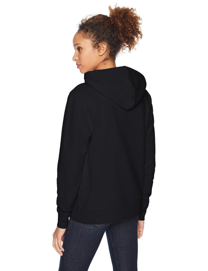 Amazon Essentials Women's Regular-Fit Fleece Pullover Hoodie (Available in Plus Size), Black, Large