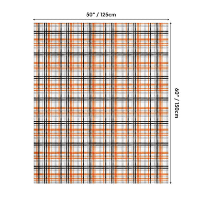 Horaldaily Halloween Flannel Blanket Throw, Orange Buffalo Plaid Soft Fuzzy Plush Cozy Fleece Blankets for Couch Sofa Bed Lounging, Ideal Gifts for Kids Adults Wife Self, 50x60