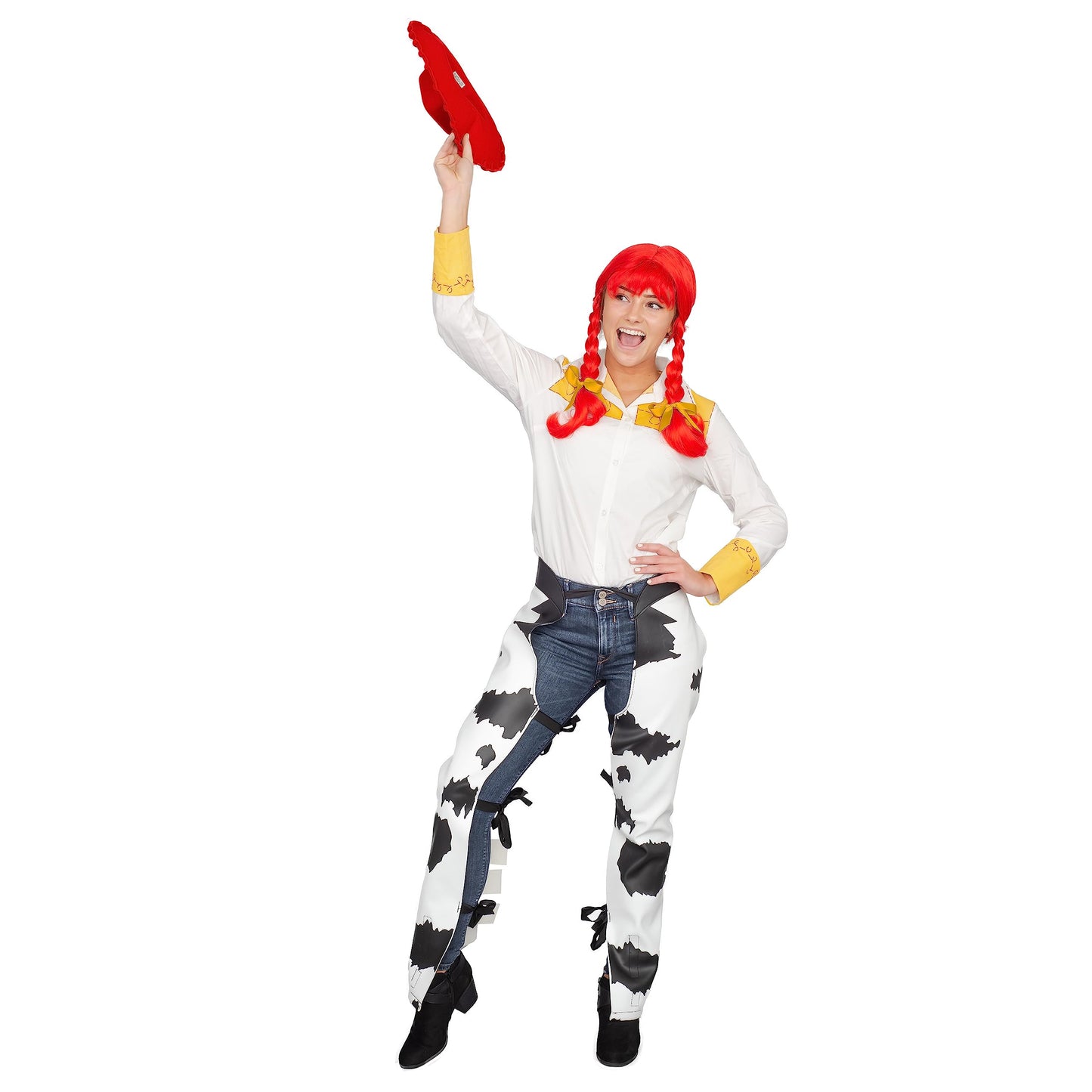 Costume Agent Jessie Cowboy Cowgirl Chaps Halloween & Cosplay Costume Accessory for Adults - White