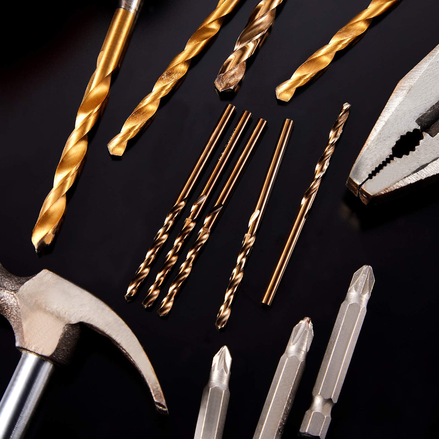 Mudder 15 Pieces 1/8" Drill Bit M35 High Speed Steel Twist Cobalt Drill Bit Set for Hardened Metal Stainless Steel Cast Iron Woodwork Plastic (1/8 Inch)