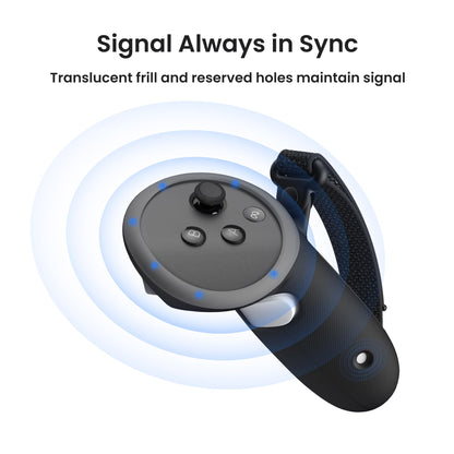 KIWI design Upgraded Controller Grips Protector Compatible with Oculus/Meta Quest 3/3S, Non-Slip Handle Cover with Battery Opening, Accessories Made for Meta