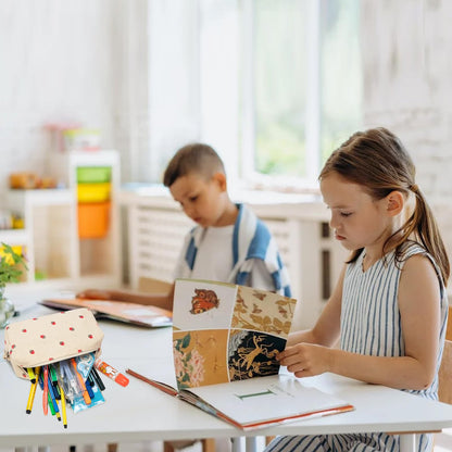 LEDAOU Cute Pencil Case for Kids Girls Boys Pencil Pouch kawaii Pen Pencil Box Bag Holder for School Students