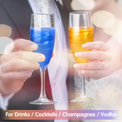 CRPTHE 6 Colors Luster Dust Edible Set, Edible Glitter for Cocktails, Food Grade Glitter Shimmer Sprinkle Powder for Drinks, Baking, Beverages, Cakes, Strawberries, Cookies, Fondant, Vegan(5g/Bottle)