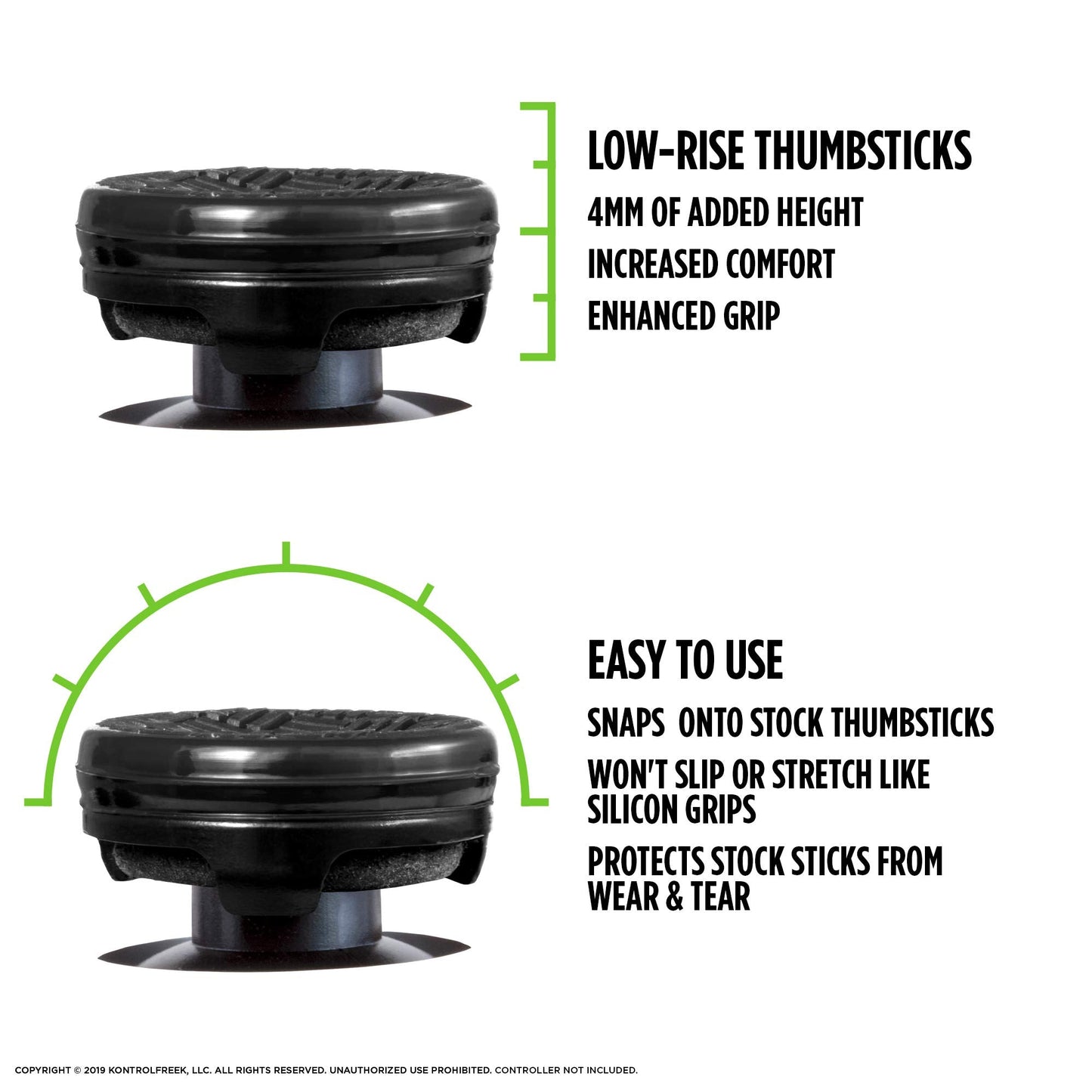 KontrolFreek Omni for Playstation 4 (PS4) and Playstation 5 (PS5) | 2 Performance Thumbsticks | 2 Low-Rise Concave | Black