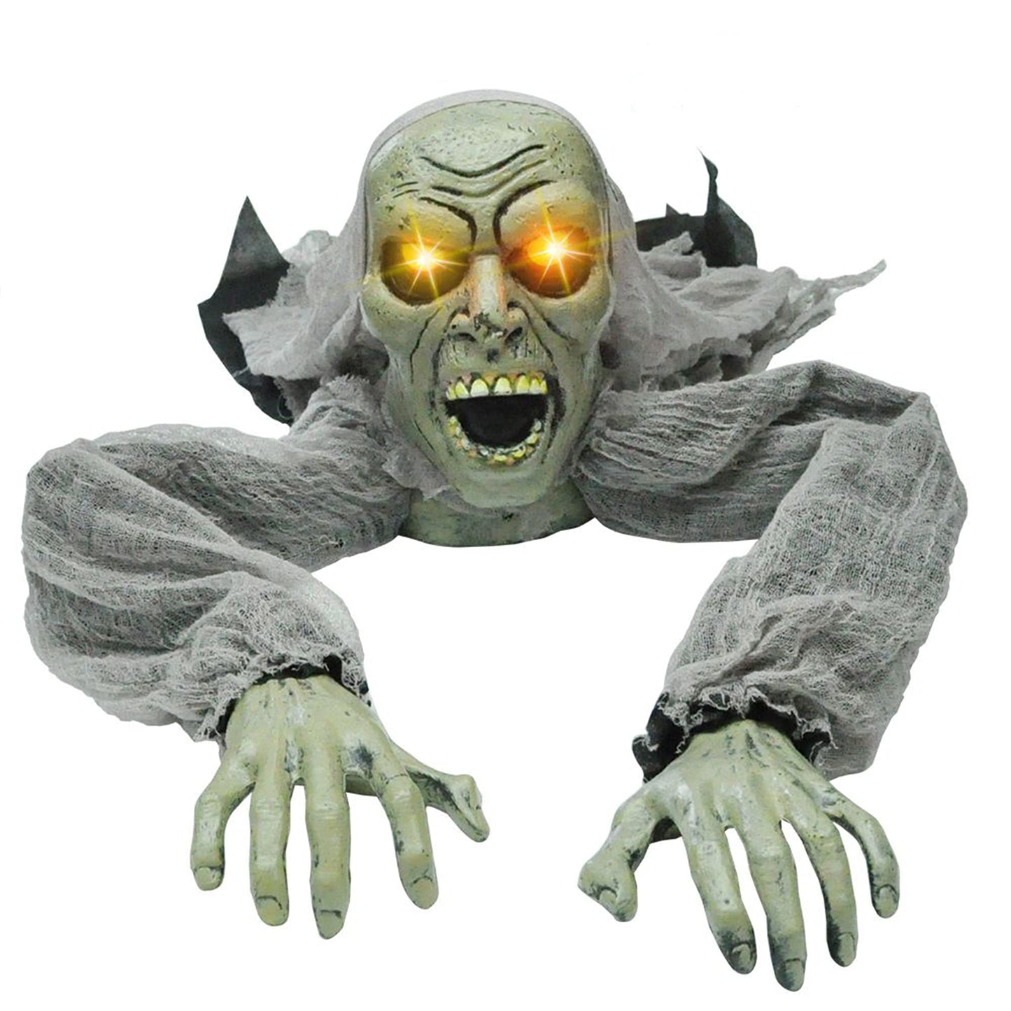 JOYIN Zombie Halloween Decoration Outdoor Groundbreaker with Sound and Flashing Eyes, Scary Halloween Graveyard Decor for Yard Garden, Outside Lawn Haunted House Prop