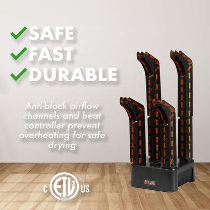 JobSite Boot Dryer - Mighty Dry with Heat Blower Fan - Fast Glove & Shoe Dryer - Helps Reduce Odor