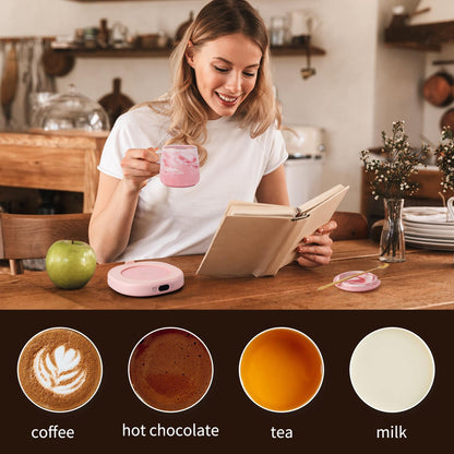 Coffee Mug Warmer & You are Awesome Mug Set, Electric Cup Warmer for Desk Office Home, Beverage Warmer with 3 Temperature Setting, 8-Hours Auto Shut Off, Best Birthday Present Ideas for Women