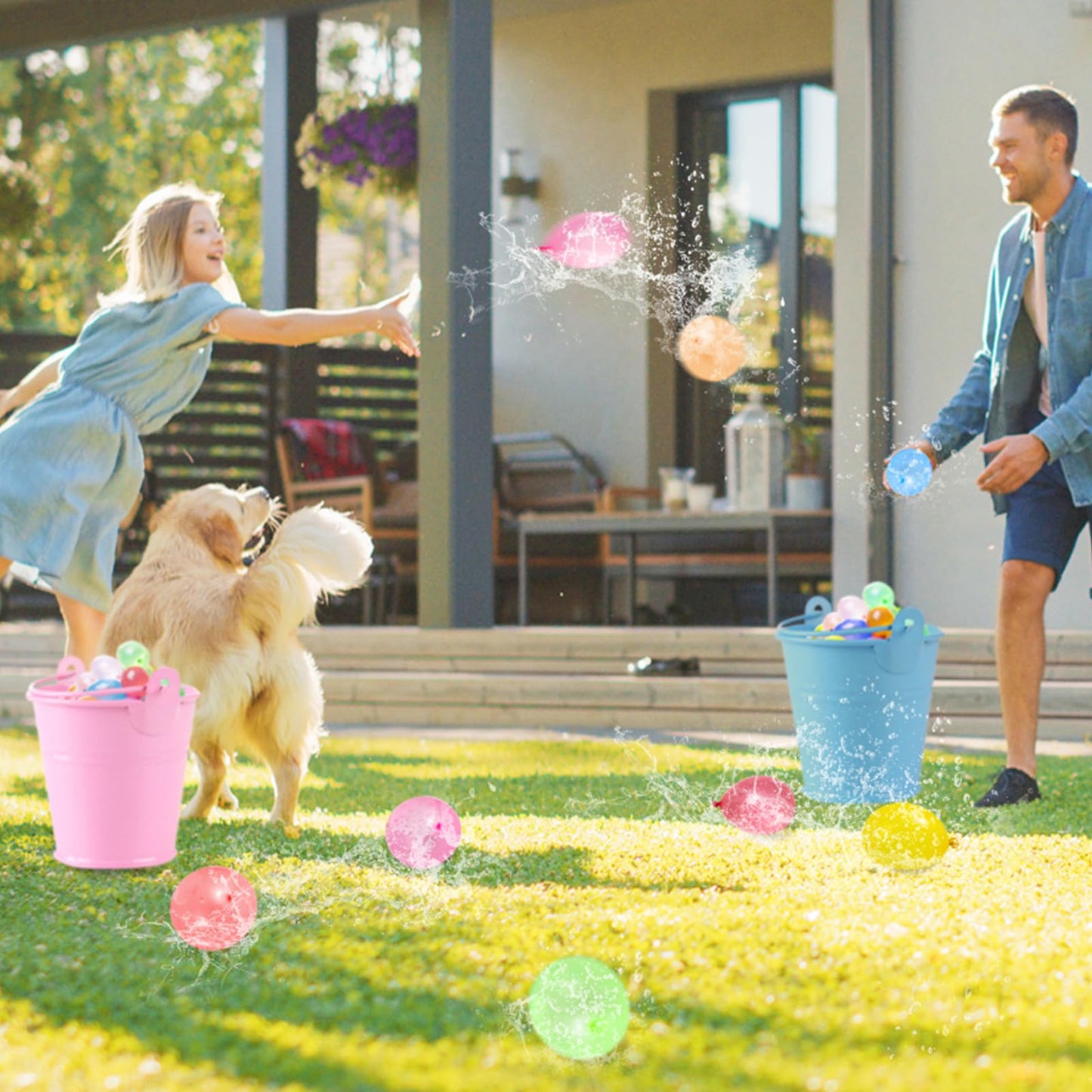 Hibery 2000 Pack Water Balloons with Refill Kits, Latex Water Bomb Balloons Fight Games - Summer Fun for Kids & Adults