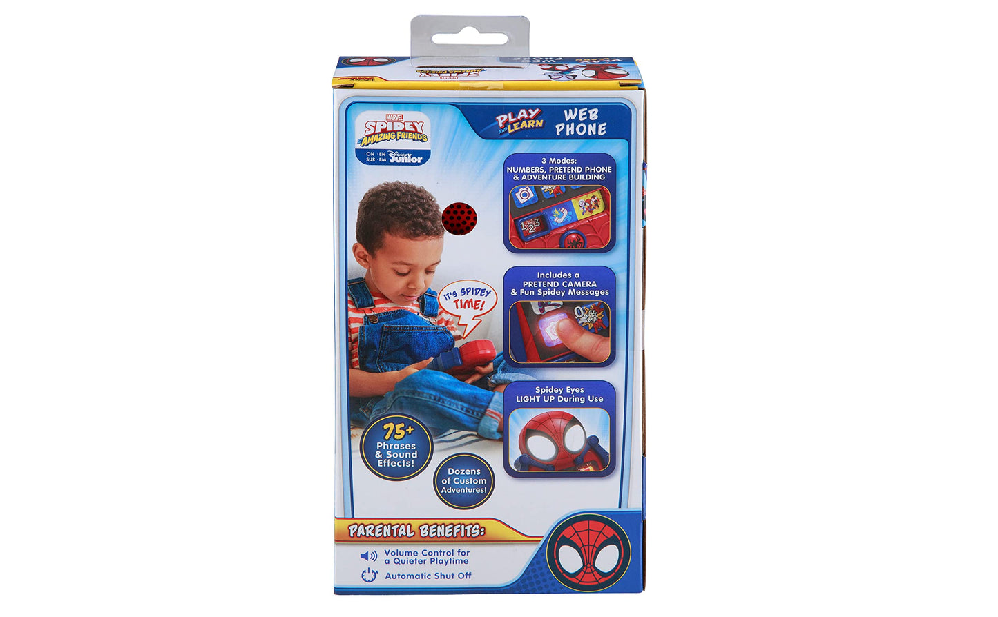 eKids Spidey and His Amazing Friends Toy Phone for Toddler with Built-in Preschool Learning Games, Educational Toys for Activities and Pretend Play, for Fans of Spiderman Gifts