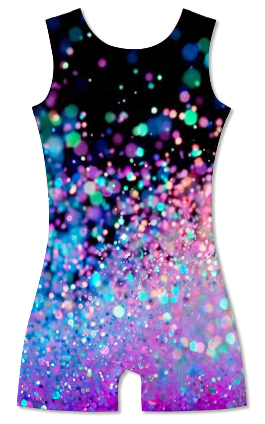 Idgreatim Girl's Gymnastics Biketards Size 5 6 Colorful Neon Biketards Leotards with Shorts Athletic Activewear Bodysuits for Ballet Dance 5-6 Years Old