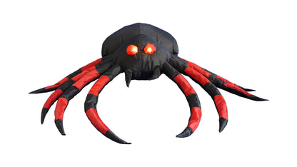 4 Foot Wide Halloween Inflatable Black Spider Yard Decoration