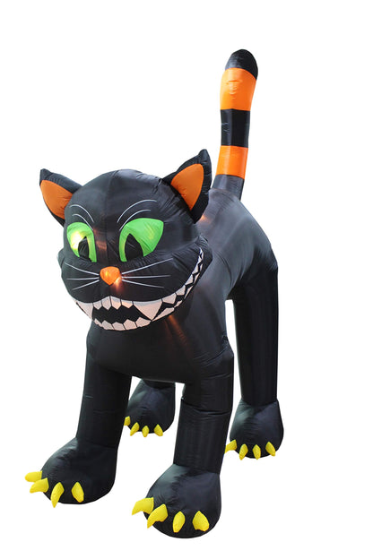 11 Foot Tall Animated Halloween Inflatable Black Cat