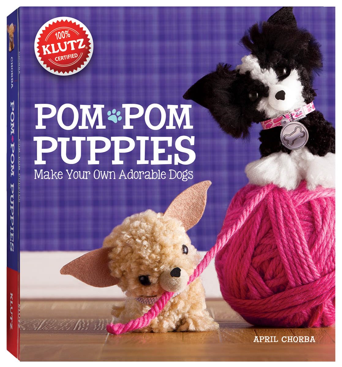 Klutz Pom-Pom Puppies Craft Kit, 8" Length x 1.5" Width x 9" Height, Natural