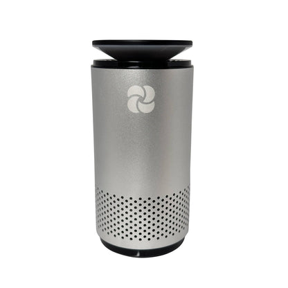 KIKI PURE A2 UV & HEPA Portable Air Purifier -5.6 in tall, 11 oz. Ideal for Travel, In-Car, Mini Air Purifier, SILVER.