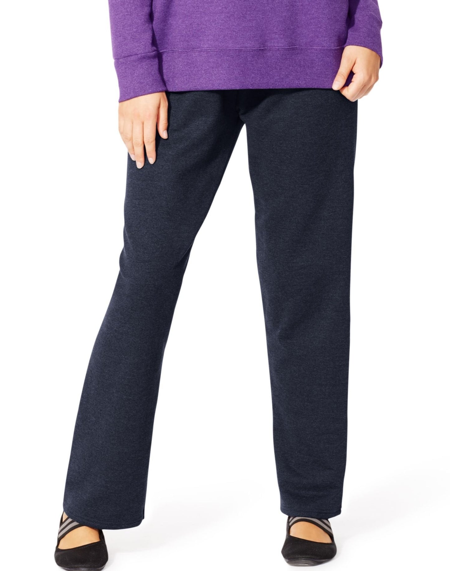 JUST MY SIZE womens Plus-size Ecosmart - Petite Length athletic sweatpants, Navy Heather, 4X US