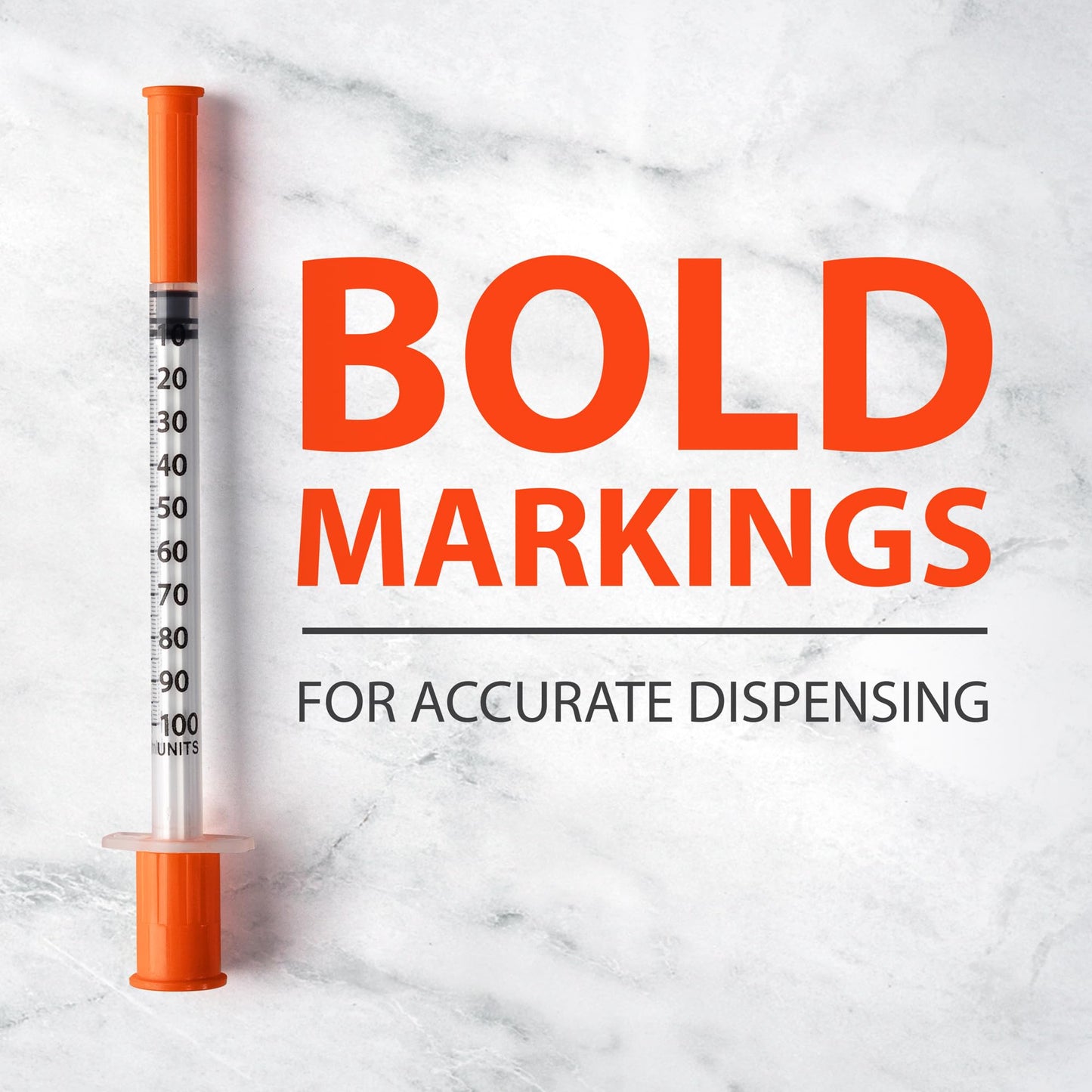 Easy Touch U-100 Insulin Syringe with Needle, 31G 1cc 5/16-Inch (8mm), Box of 100