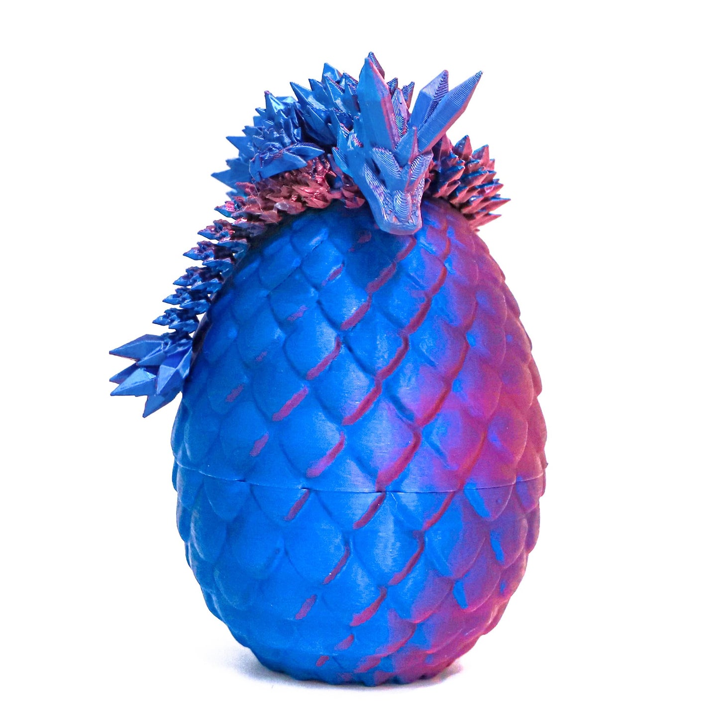 Flavery Dragon Egg - 3D Printed Egg with Flexible Dragon Inside, 3D Printed Gift, Articulated Dragon Egg Fidget Toy, Easter Egg,Figurine Decor (12” Dragon)