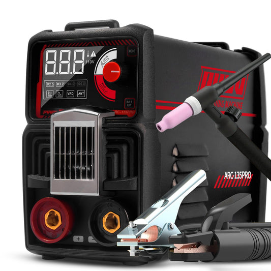 110V 135A Stick Welder Lift Tig Welder Digital Welding Machine with Overheat Protection,Electrode, Digital Screen, Quick Connector with Hot Start - MINI MMA Arc Welder with Lift TIG Torch