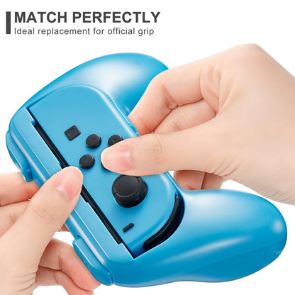 Gepicest Switch Accessories Grip Holder for Joycon Controller Compatible with Switch Handheld Remote, Kit Set Grips Holder for Dual Joycon Remote Controller Black Red Blue 4 Packs