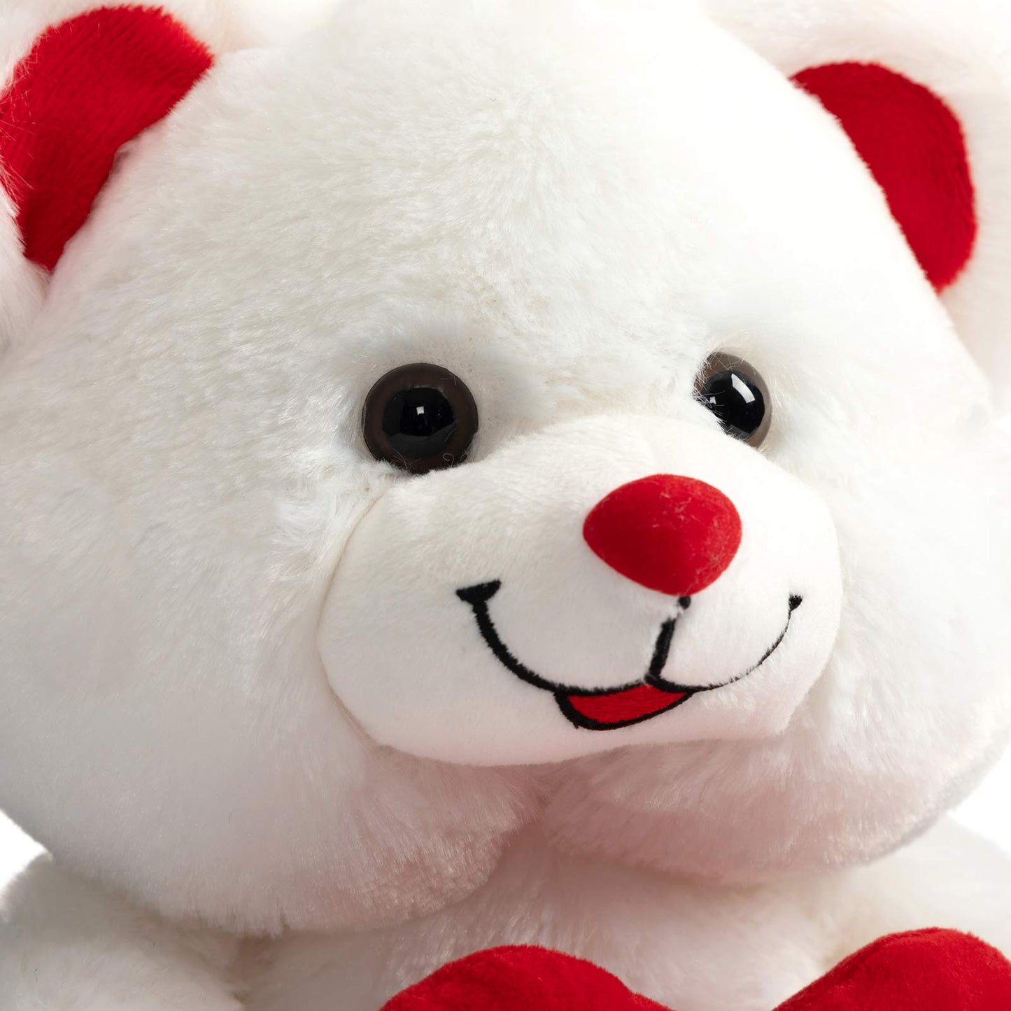 HollyHOME Teddy Bear with Heart Plush Bear That Says I Love You and Blushes LED Stuffed Toys for Girlfriend and Kids Toy Gift 13 inch White