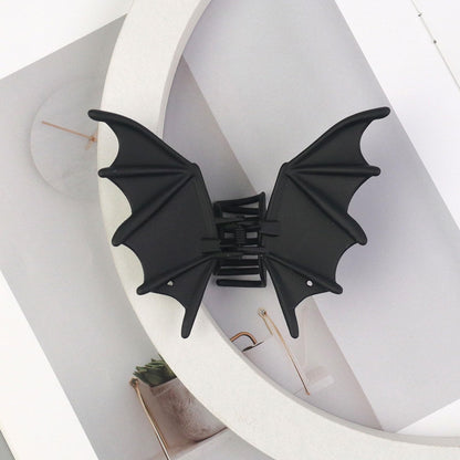 Halloween Bat Hair Clips for Women Girls, Black Y2K Punk Metal Gothic Bat Hair Clip for Halloween Hair Accessories Decorations
