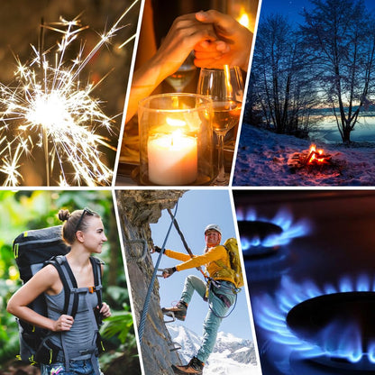 LcFun USB Rechargeable Electric Arc Lighter Windproof Plasma Lighters with LED Battery Display, Waterproof Electronic Flashlight Lighters with Lanyard for Camping, Survival Tactical Gear