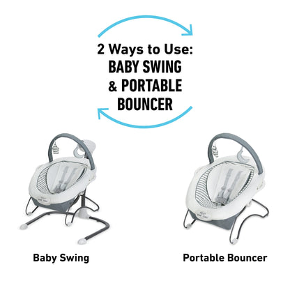 Graco Soothe 'n Sway LX Baby Swing with Portable Bouncer