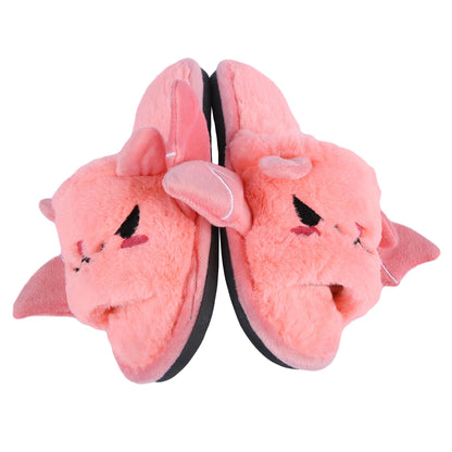 Halloween Bat Animal Slippers Soft Plush Cozy Open Toe Women Indoor or Outdoor Fuzzy Slippers Halloween Gifts For Girls Women Girlfriend