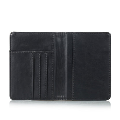 EpicGadget RFID Blocking Premium Leather Passport Holder Travel Wallet Cover Case (Black)