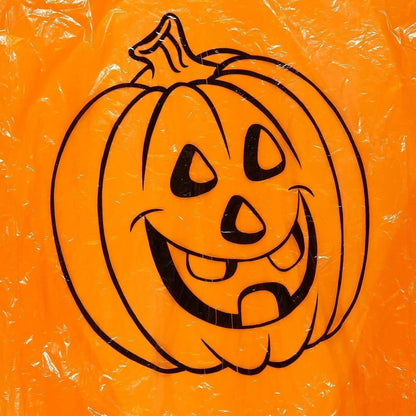Juvale Pumpkin Yard Bags - 6-Pack Orange, 4 Small 8-Gal & 2 Medium 34-Gal - Halloween Leaf & Yard Waste Bags - Durable Decorative Sacks for Halloween Party Supplies