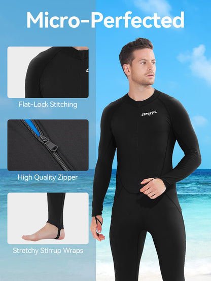 COPOZZ Mens Wetsuit – Full Body UV Protection Wet Suit for Surfing, Diving & Snorkeling