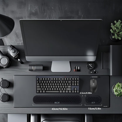 ELZO Wrist Rest for Keyboard and Mouse, Soft Memory Foam Wrist Support, Computer Ergonomic Wrist Support Pad, Non-Slip Wrist Rest for Computer Keyboard, Made Easy Typing & Relieve Wrist Pain(Black)