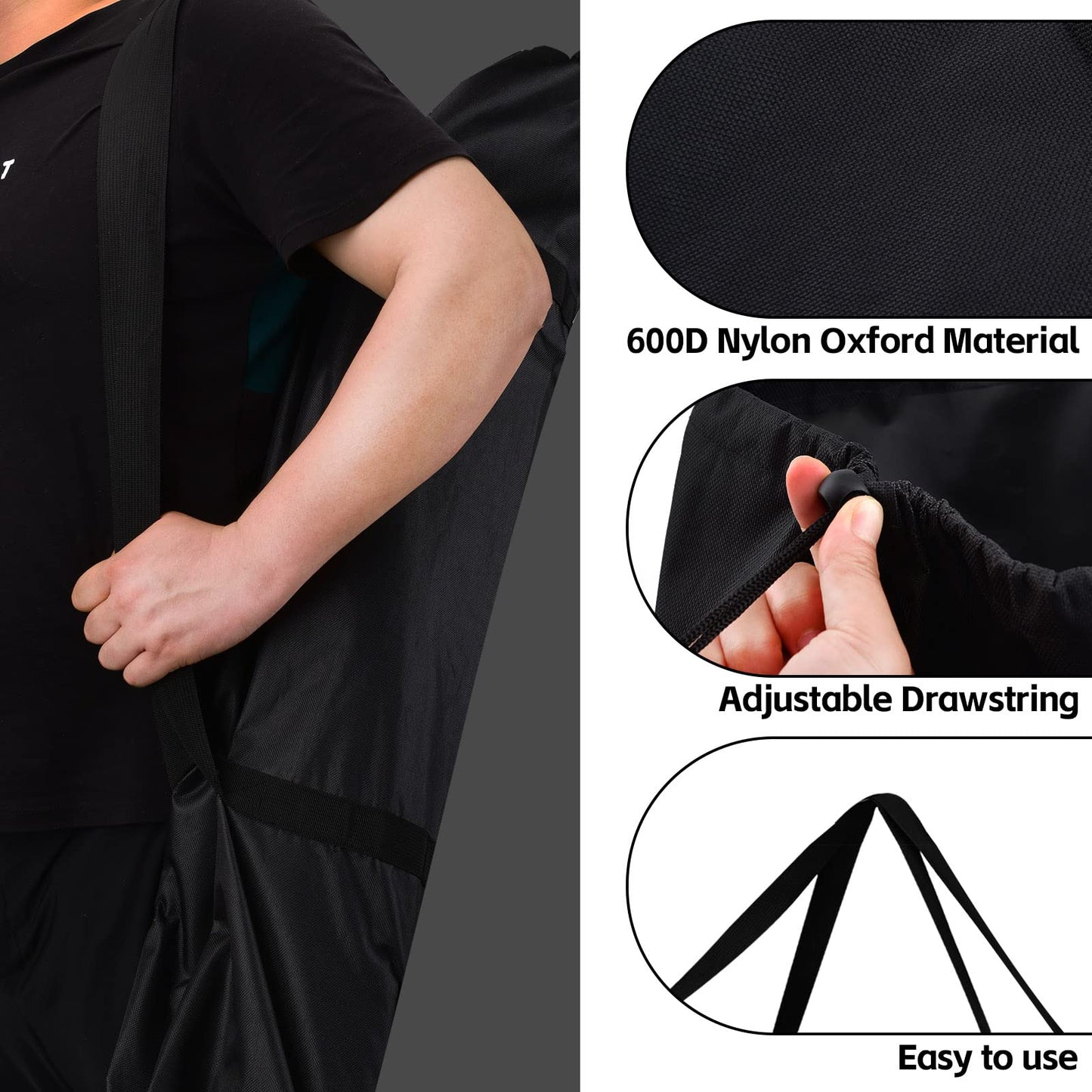 Datyiiha 2 Pack Camping Chair Replacement Bag 39.3 Inches Large Folding Chair Carry Bag Nylon Storage Tent Bag with Handle Strap for Travel Outdoor Camping Sports (No Chair Included)