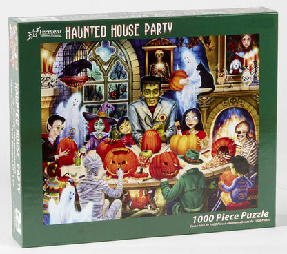 Halloween Puzzle 1000 Pieces for Adults – Monster Puzzle with Haunted Houses, Ghosts, Pumpkins – Halloween Jigsaw Puzzles for Cozy Nights, Haunted House Party by Vermont Christmas Company