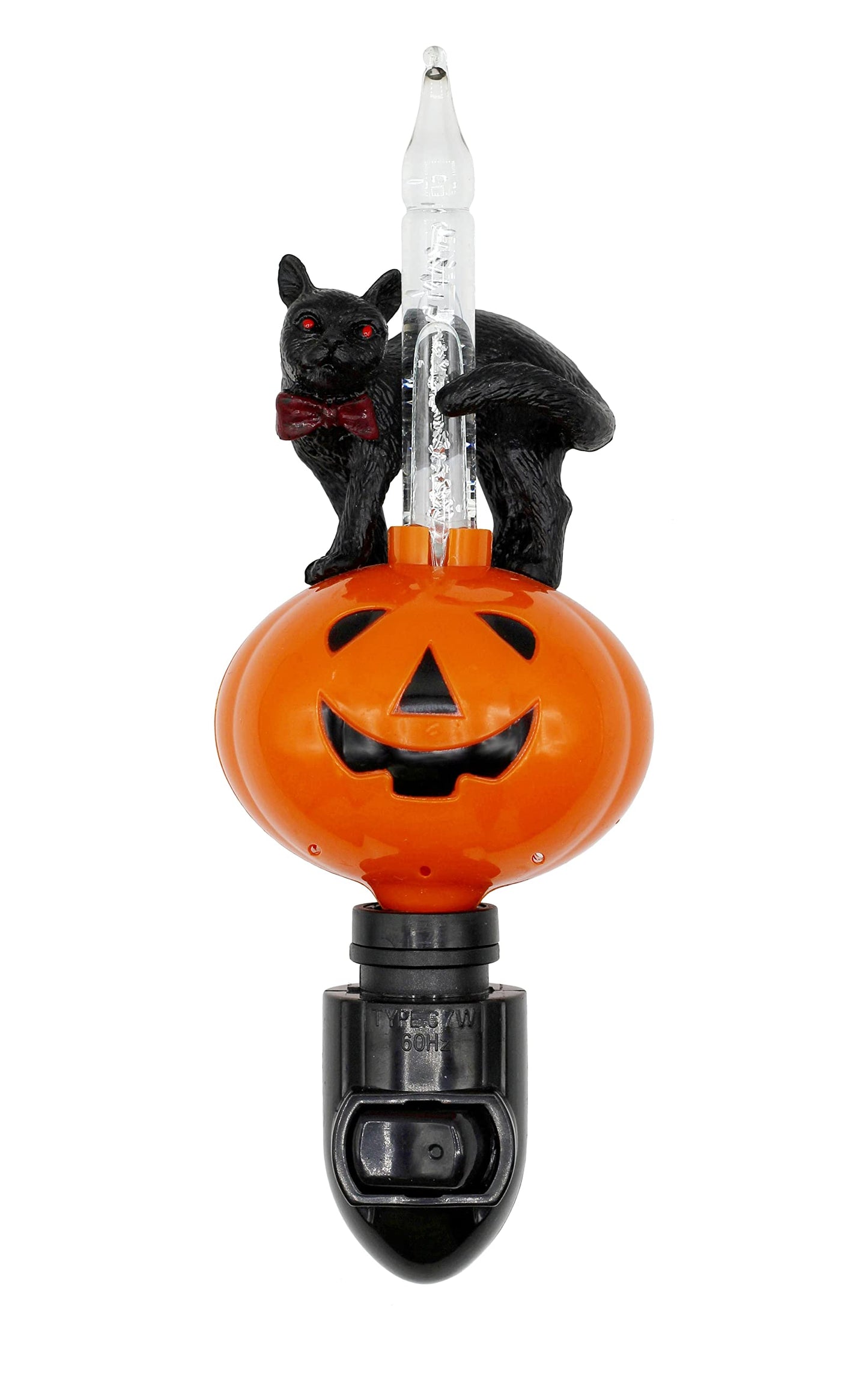 Creative Hobbies Halloween Pumpkin Jack O' Lantern & Black Cat Bubble Night Light