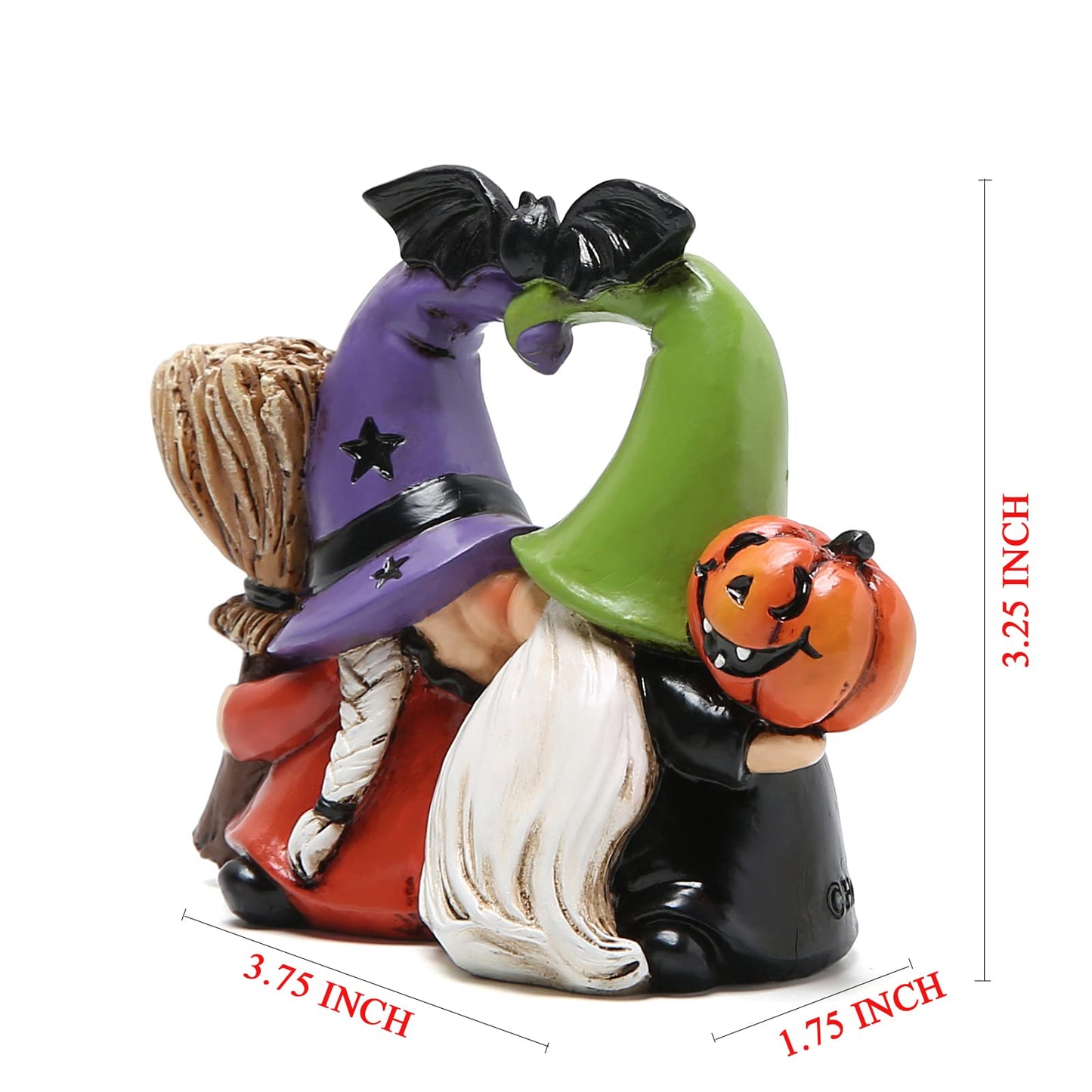 Hodao Halloween Gnomes Decorations Handmade Scandinavian Gnome Ornaments Halloween Gnomes Figurines Home Decor Pumpkin Office Table Decorations Bat Decor