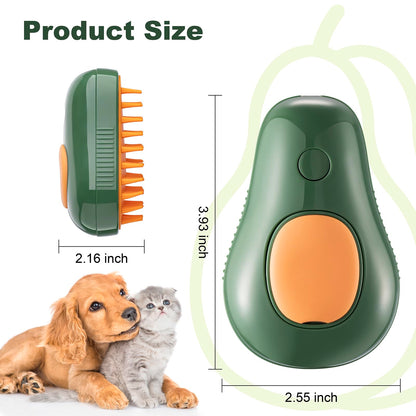 3-in-1 Steam Brush for Cat and Dog Deshedding - Portable Pet Hair Removal Tool for Indoor Shedding, Grooming Supplies